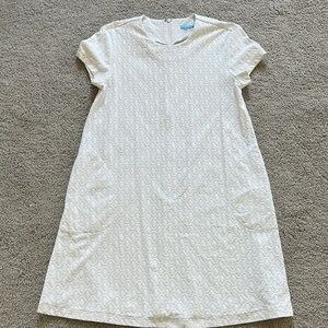 Elegant White Textured Dress